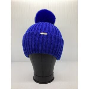 Steve Madden Blue Stocking Cap Beanie Pom Women’s